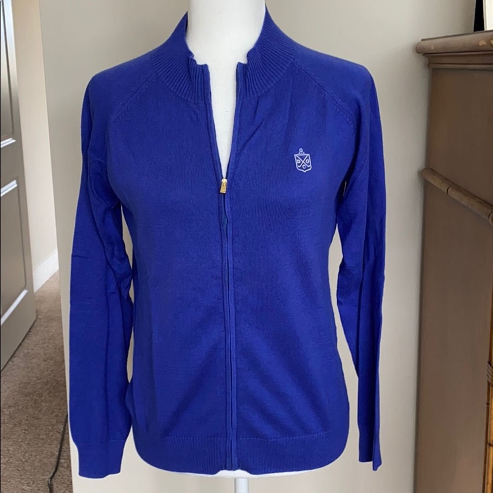 Peter Millar Cotton/Cashmere Purple Full-Zip, S